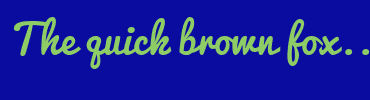 Image with Font Color 8ECC66 and Background Color 0A0B9F